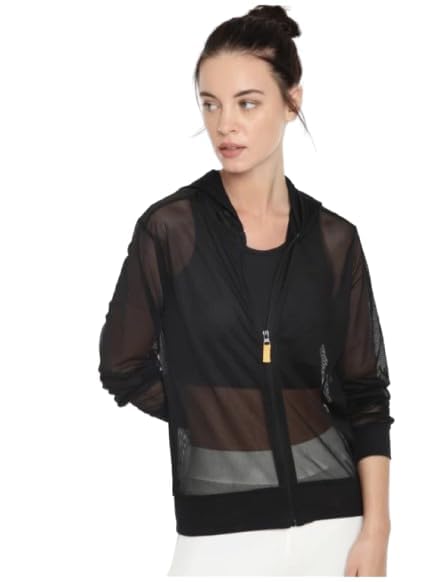 Women Black Mesh Jacket