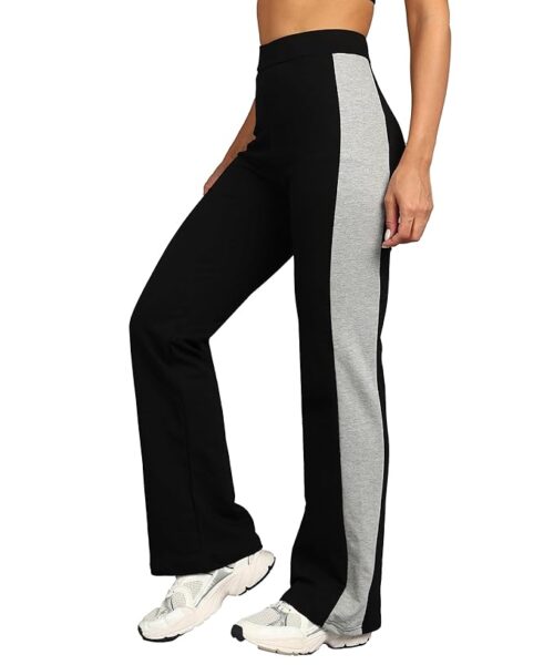 High-Waisted Flared Track Pants